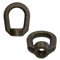 5/8"-11 Forged Eye Nut, (1/2" Bail), Coarse, 1045 Steel, Self-Colored